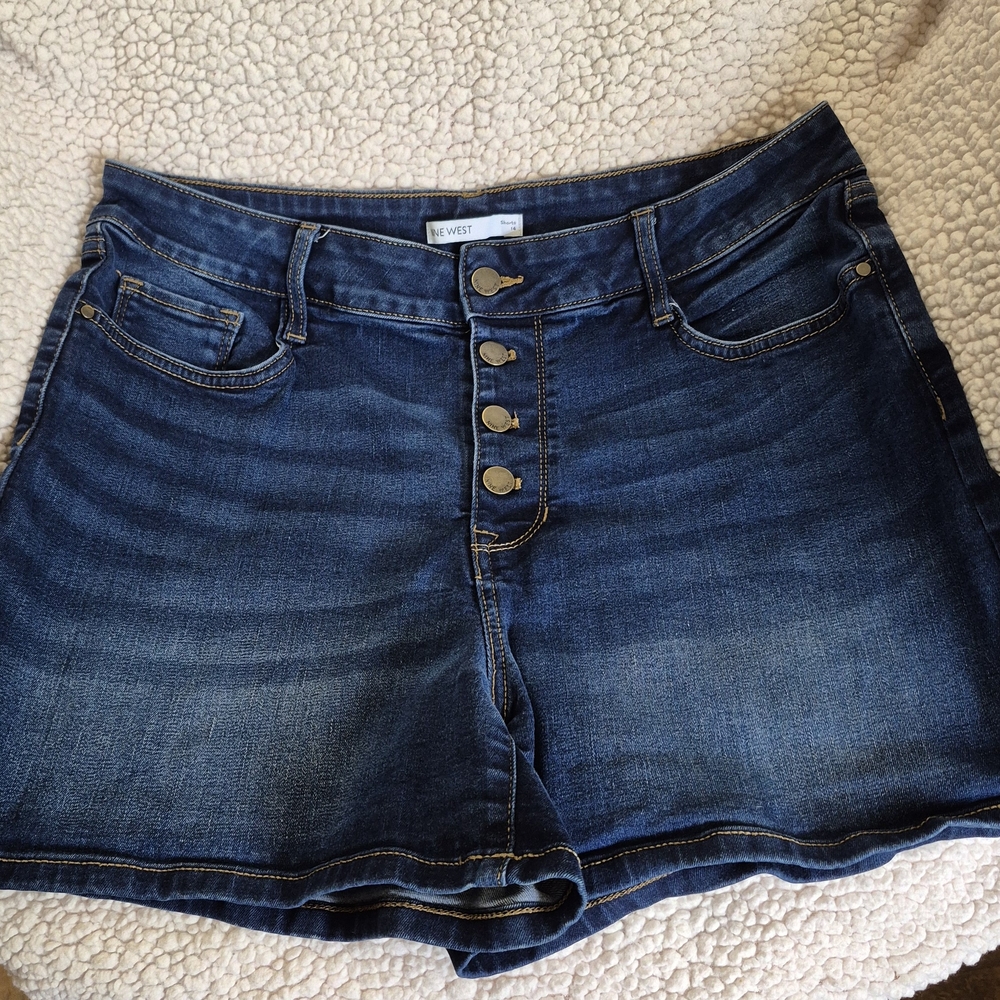 Nine West Dark Blue Jean Shorts